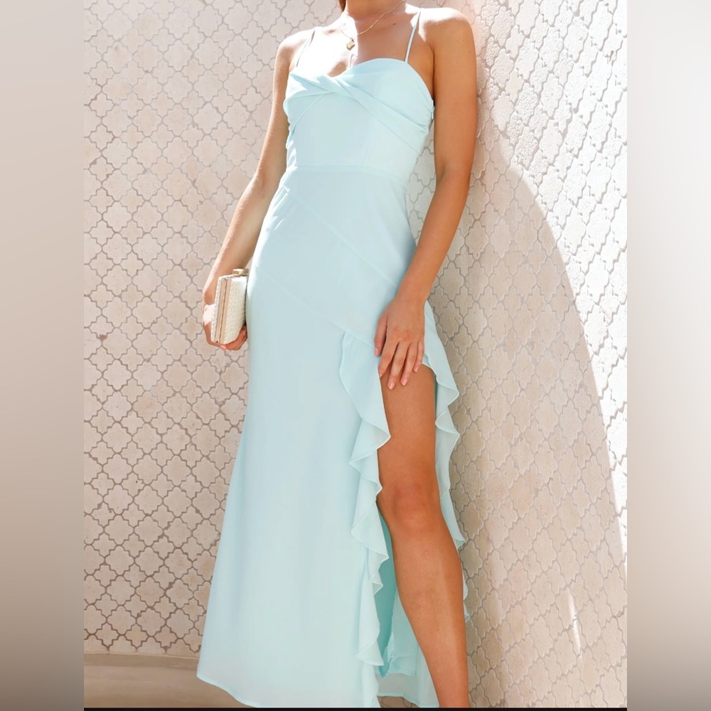 Billy J Boutique aqua maxi dress